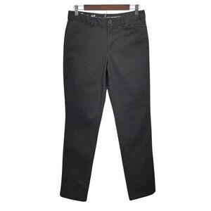 Eddie Bauer Legend Wash Stretch Chino Pants Straight Leg Gray‎ Mid Rise Womens 6